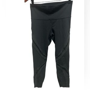 Lululemon Mesh High Rise Leggings Sz 8 Gray Charcoal